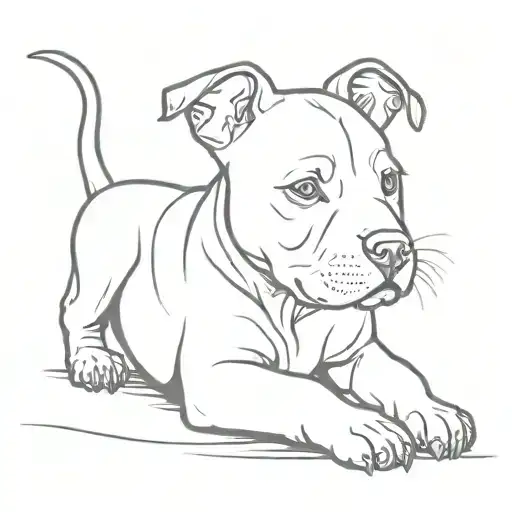 A Pitbull Puppy