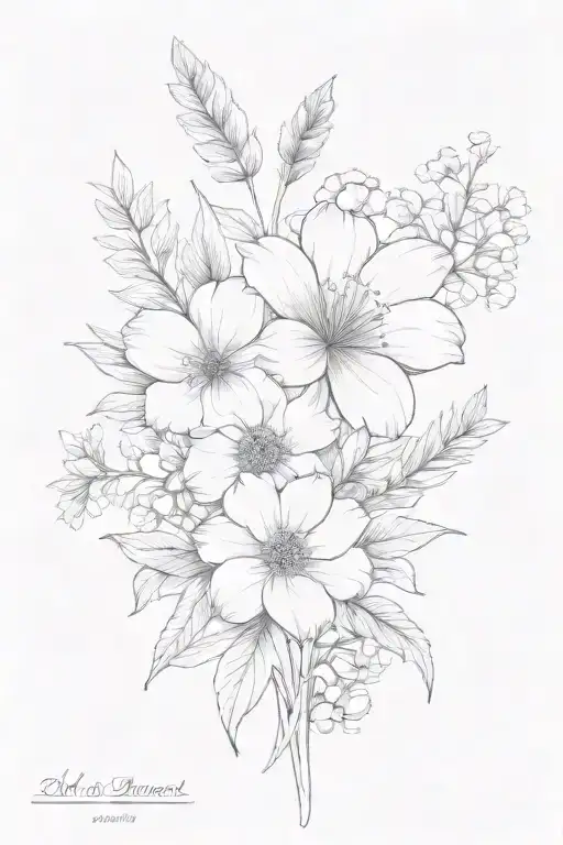 Birth Flower Bouquet July And October