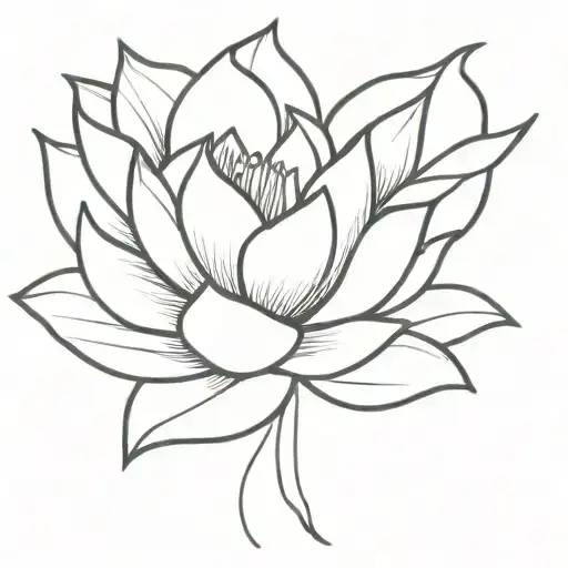 Lotus Flower Large Black