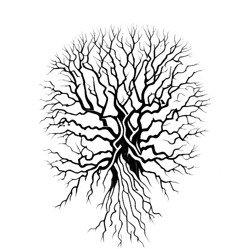 A Hauntingly Beautiful Tree With Branches Shaped Like Twisted Souls