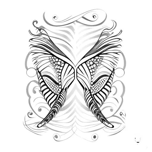 Striped Hawk Tail Feather