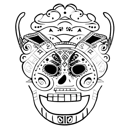 Aztec Day Of The Dead Luchador
