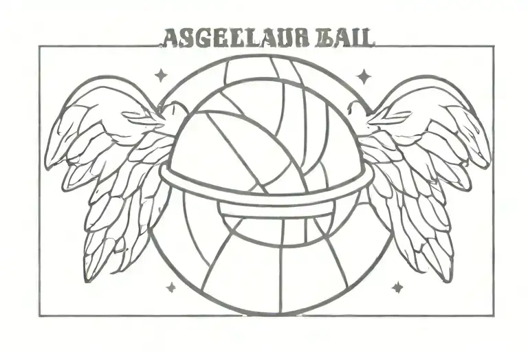 Basketball With Angel Wings