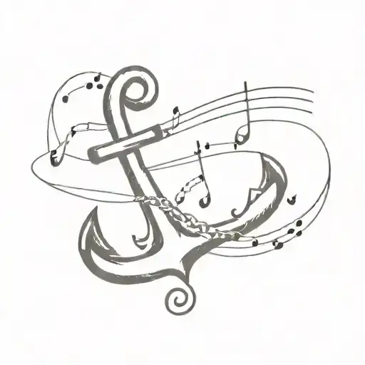 Anchor And Music Notes