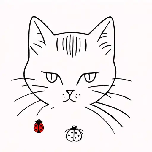 Cat And Ladybug