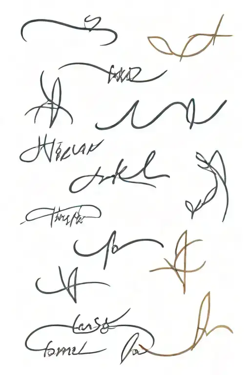 Five Different Handwriting