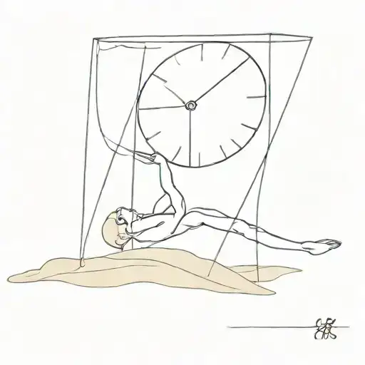 Sand Clock Man Falling Inside