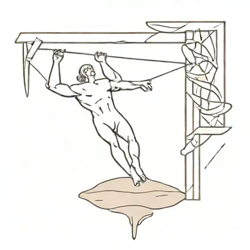 Sand Clock Man Falling Inside Symbolizing