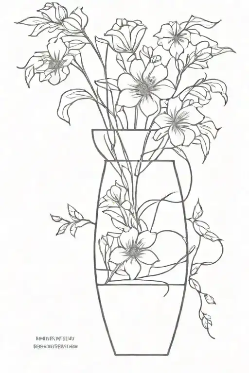 Broken Vase And Flowers Blooming