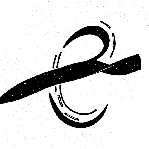 Infinity Symbol With A Knife Going Through It