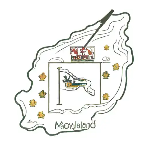 State Of Maryland With A Golf Flag And The Words Seacrets Invitational