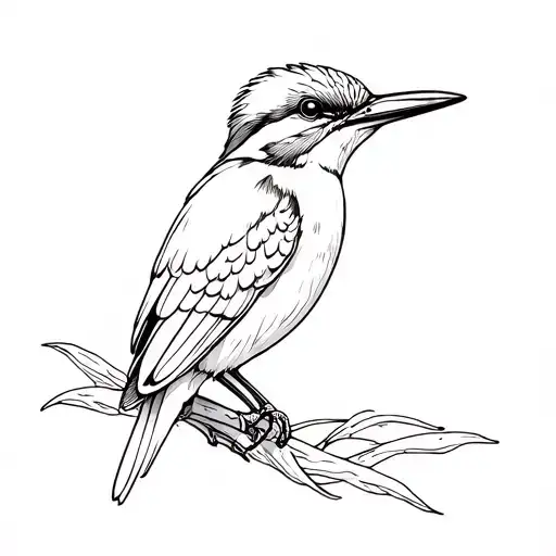 Kingfisher Line Drawing