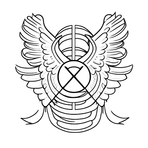 Angel Wings With The Initial