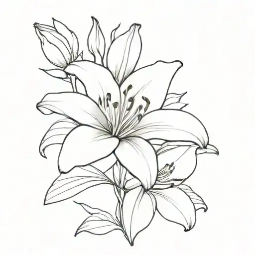 Lily Flower With White Flowers