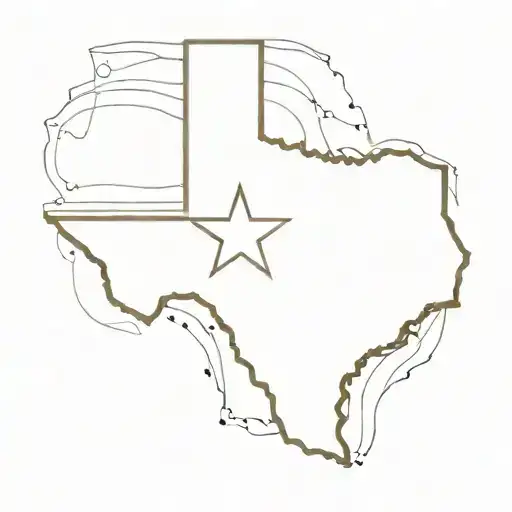 State Of Texas Outline With 1969 Integrated In Outline