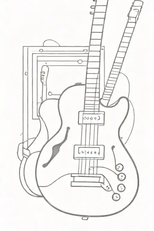 Circuits And Music Guitar Minimalistic