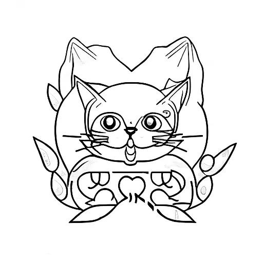 Cat Lying On His Back