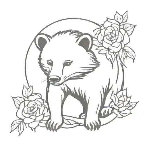 Honeybadger With Flower Crown Made