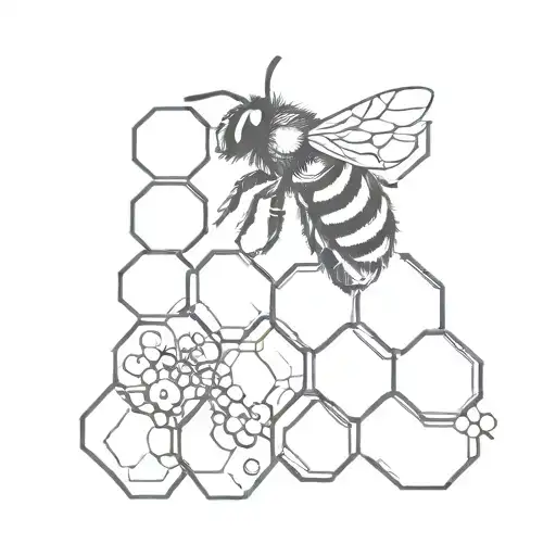Bee On Honey Comb