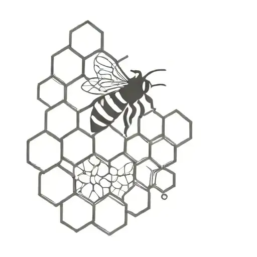 Bee On Honeycomb