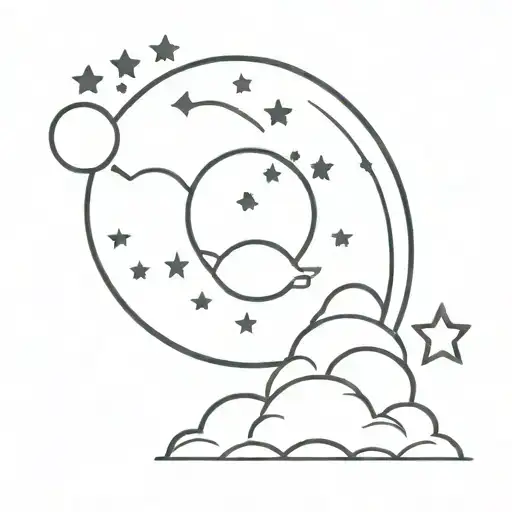 Van Gogh Stary Night Sky With Moon