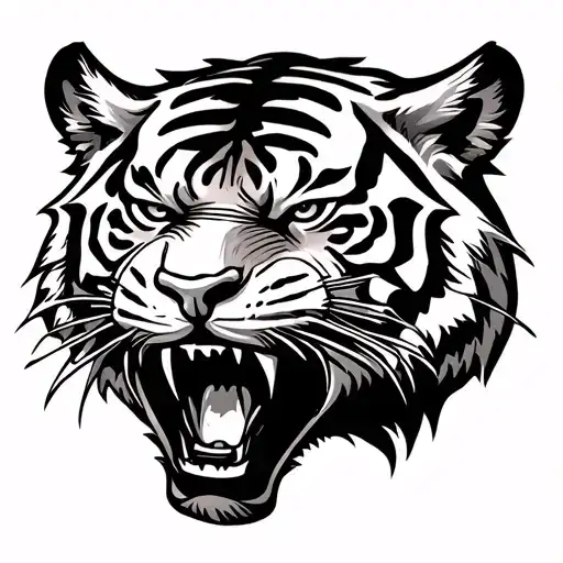 Angry Tiger Is Searching Beer Bottle