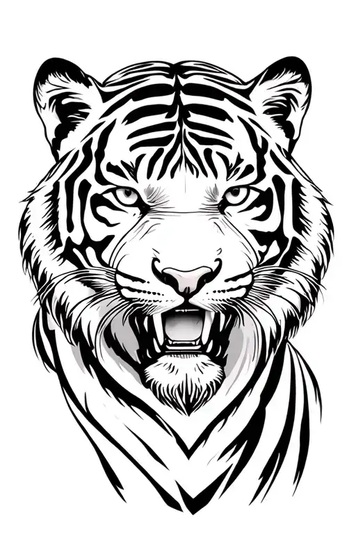 Hungry Tiger Is Searching For A Prey