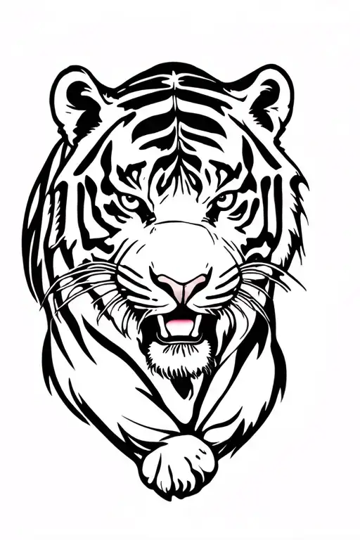 Hungry Tiger Is Searching For A Prey