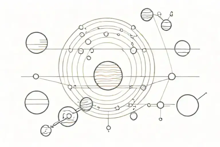 Solar System Line Schematic