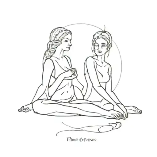 Friend Group Tattoo Design