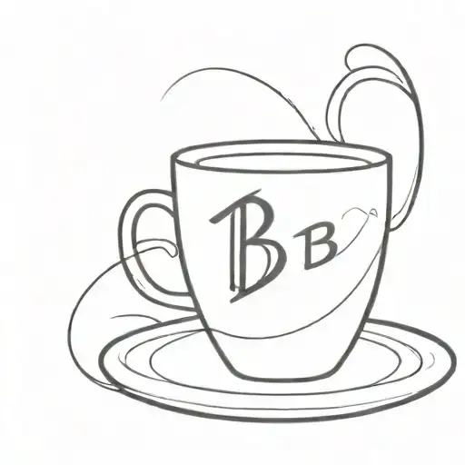 Coffee Cup With Letter B Incorporated Representing The Client's