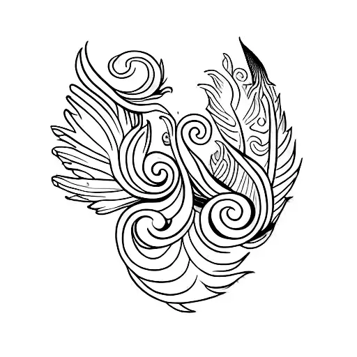 Feather Outline Forearm