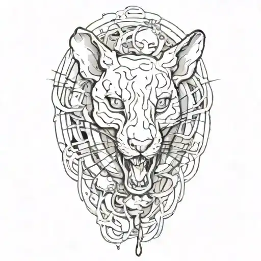 Decomposing Flesh With Mice Eating