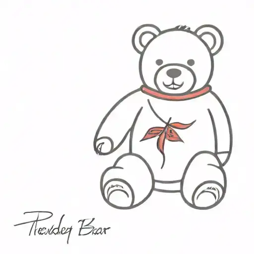 Teddy Bear With Bordeaux Red Sweater