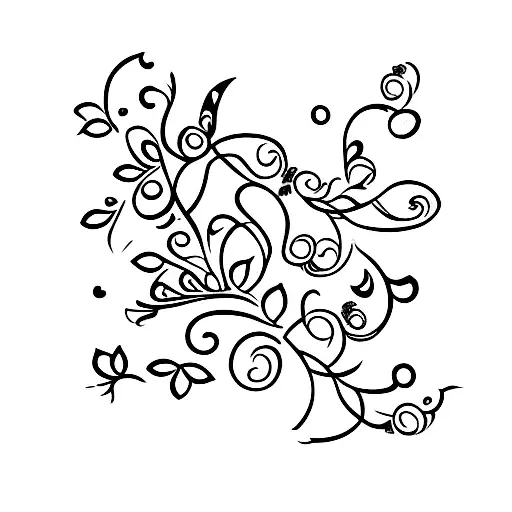 Vine With Small 4 Diffrent Flowers