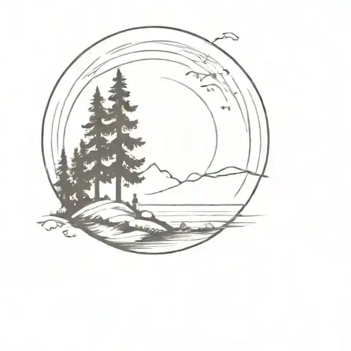 A Vinyl Record Morphing Into A Nature Scene