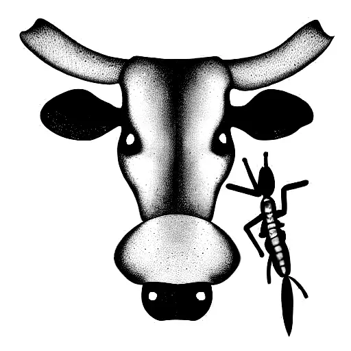 Cow And Preying Mantis