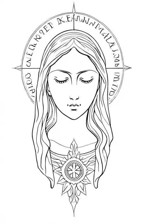 Virgin Mary Blank Face Voodoo