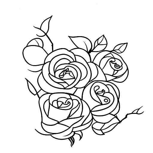 Tree Branch With Roses