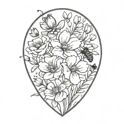 Flower Bouquet Surrounded By Flies