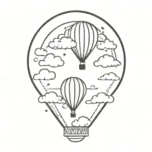 Clouds With A Distant Balloon