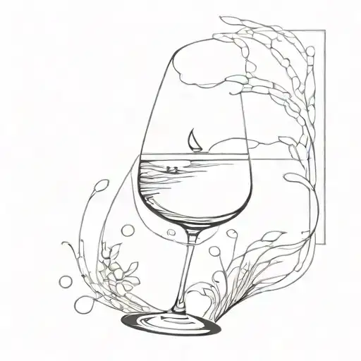 Wineglass Filled With The Ocean
