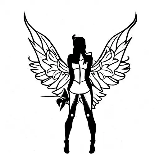 Assassin Or Angel Type Figure With Wings
