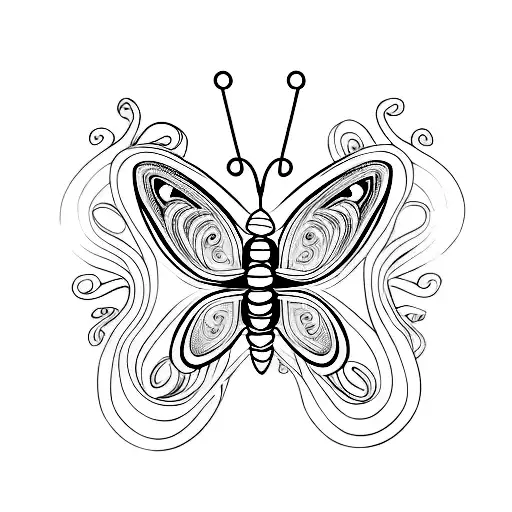 Semicolon Butterfly Surrounded By A Snake