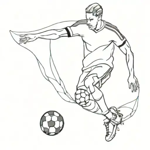 Combined Soccer With A Sea