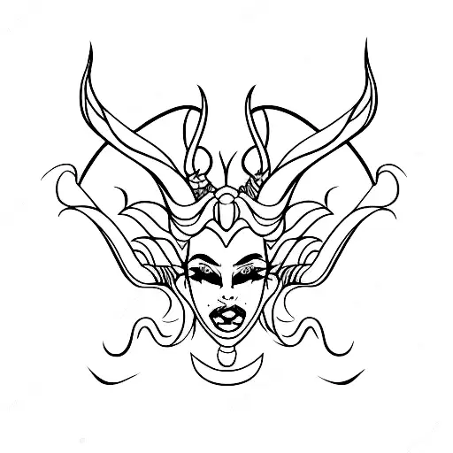 Sexy Demon Girl With Horns