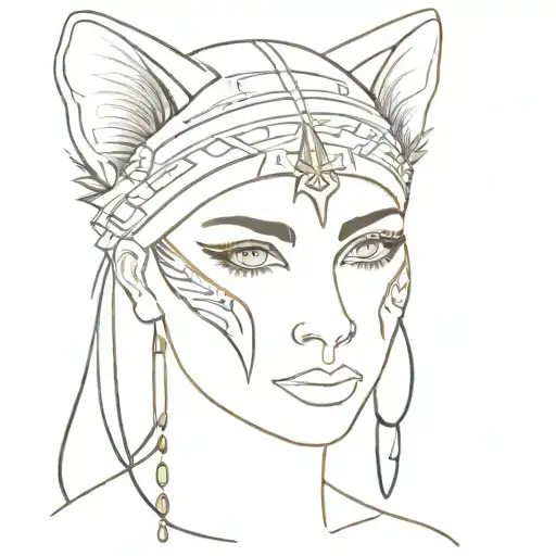 Cleopatra With Tortoiseshell Cat Face