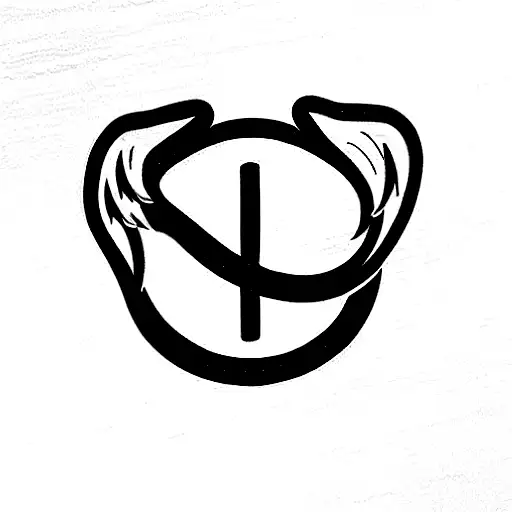 Capital Letter A With Angel Wings And A Halo