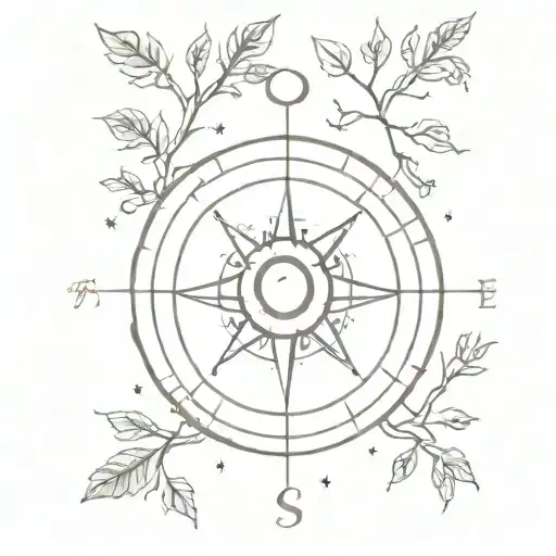 A Compass With Several Branches Representing Life Objectives That I Must Fulfill For A Man