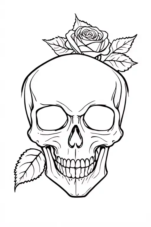 Skull And Rose